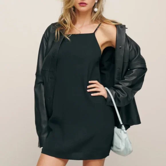 mini black halter neck dress Just Small Talk Halter Mini Dress Black